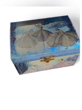 Blue Ballerina Decorative Bath & Body Jewelry Box